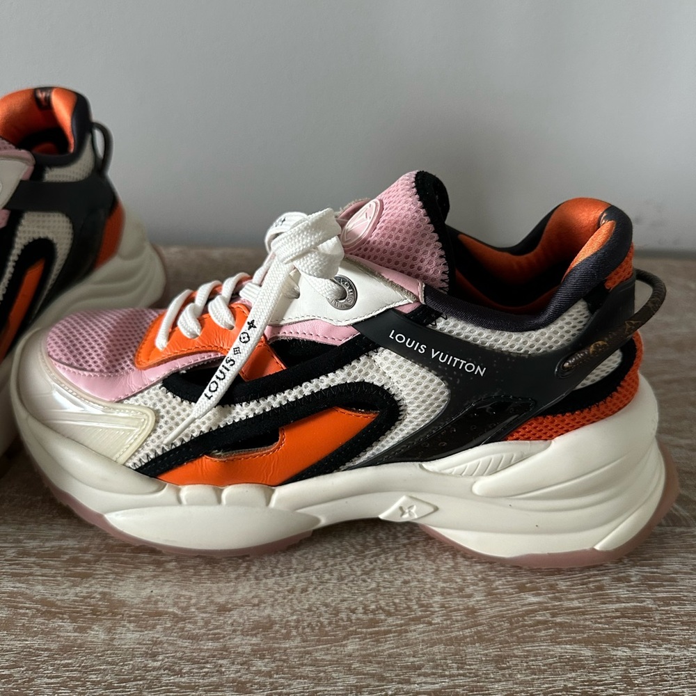 Louis Vuitton  Sneakers - Pink, Orange, and Black